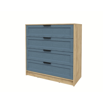 Kомод Тренд КТ-К100 (Дуб золотой ЛДСП/ Дуб лазурный ЛМДФ) Ш1000 В1020 Г451